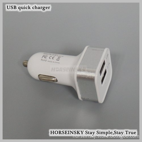 Fast Charger Micro Auto Universal Mini Car Charger with Dual Usb 5V 2.1A Smart Phone Car Charging